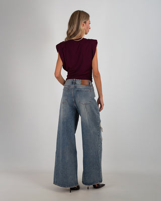 Denim Strappi Strass