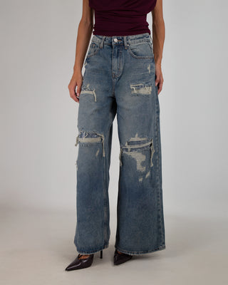 Denim Strappi Strass