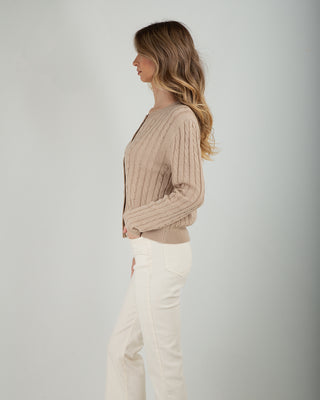 Giacchina Trecce 100% Cotone Sand