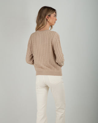 Giacchina Trecce 100% Cotone Sand