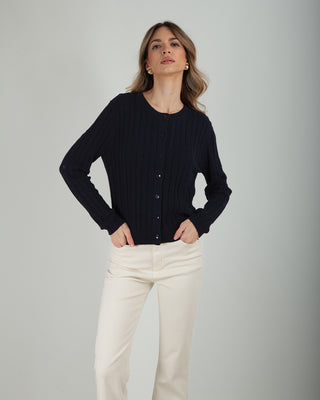 Giacchina Trecce 100% Cotone Blue Navy