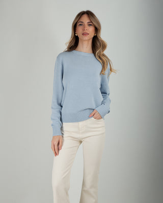 Maglia M/L 100% Cotone Light Blue