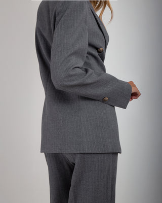 Tailleur Gessato Doppiopetto Grigio