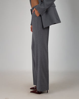 Tailleur Gessato Doppiopetto Grigio