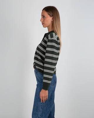 Maglia Polo Righe Dark Pine