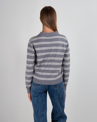 Maglia Polo Righe Grey