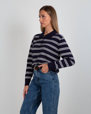 Maglia Polo Righe Blue Navy