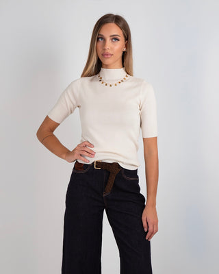 Maglia Lupetto MM Sfiancata Cream