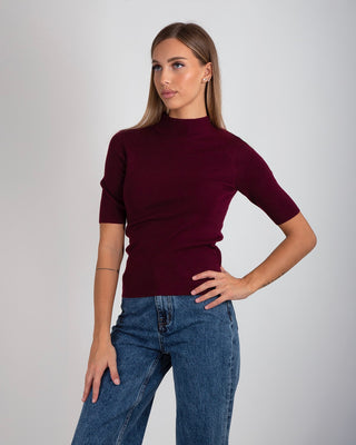Maglia Lupetto MM Sfiancata Burgundy