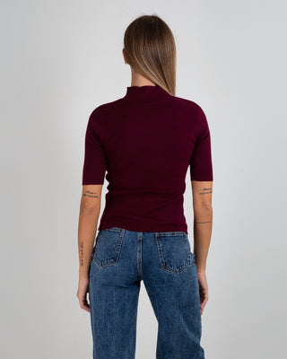 Maglia Lupetto MM Sfiancata Burgundy
