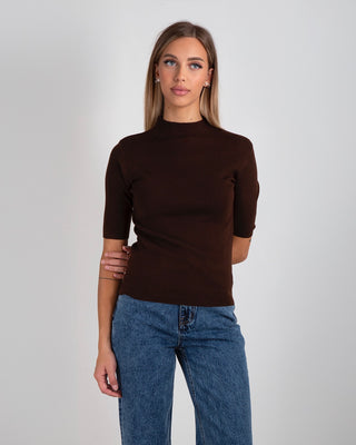 Maglia Lupetto MM Sfiancata Brown