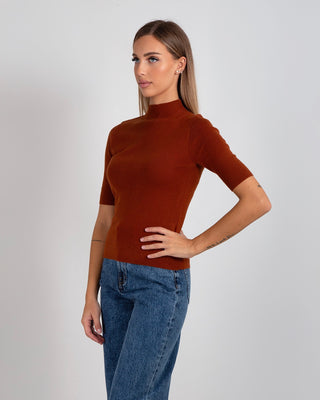 Maglia Lupetto MM Sfiancata Brick
