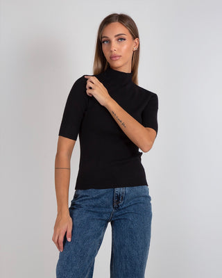 Maglia Lupetto MM Sfiancata Black