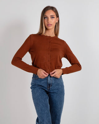 Giaccina Merinos Bordo a Picot Brick