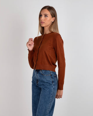 Giaccina Merinos Bordo a Picot Brick
