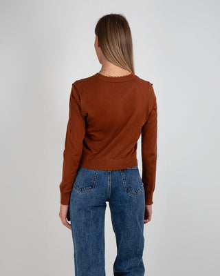 Giaccina Merinos Bordo a Picot Brick