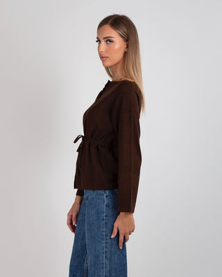 Giacchina Laccio Merinos Brown