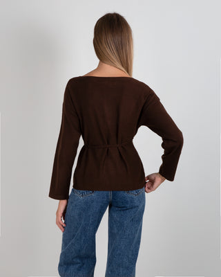 Giacchina Laccio Merinos Brown