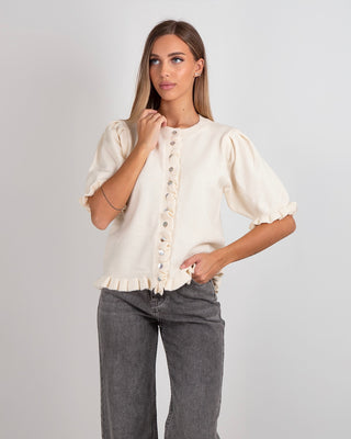 Maglia MM Bottoni Rouge Panna