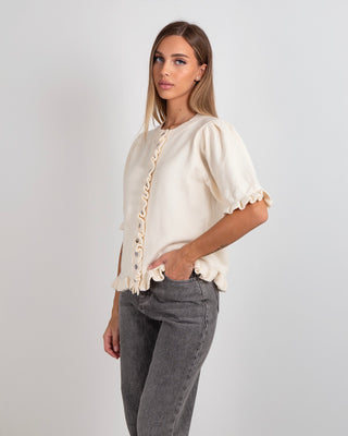 Maglia MM Bottoni Rouge Panna