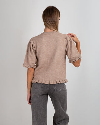 Maglia MM Bottoni Rouge Taupe Melange