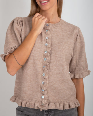 Maglia MM Bottoni Rouge Taupe Melange