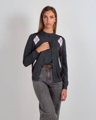Set Maglia MM + Giacchina Rombi Merinos Dark Grey