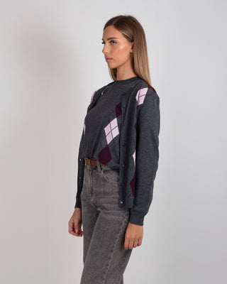 Set Maglia MM + Giacchina Rombi Merinos Dark Grey
