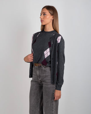 Set Maglia MM + Giacchina Rombi Merinos Dark Grey