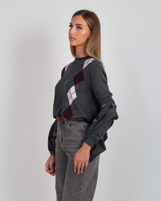 Set Maglia MM + Giacchina Rombi Merinos Dark Grey