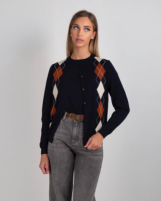 Set Maglia MM + Giacchina Rombi Merinos Blue Navy