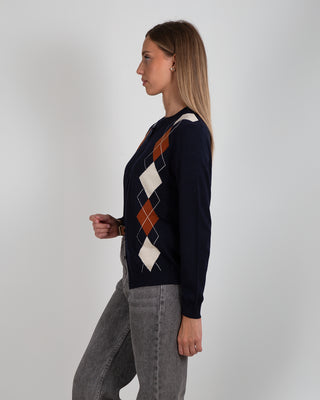 Set Maglia MM + Giacchina Rombi Merinos Blue Navy