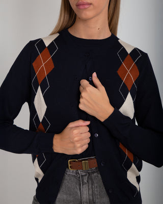 Set Maglia MM + Giacchina Rombi Merinos Blue Navy