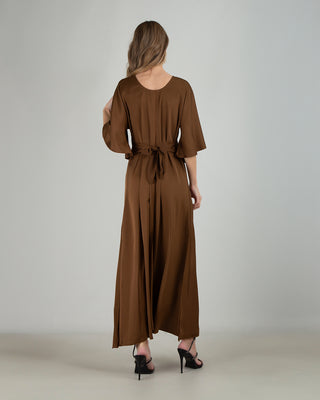 Satin Maxi Dress Coffee