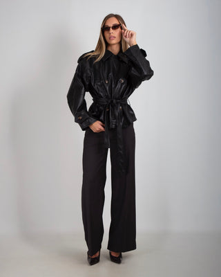Chiodo Over Ecopelle Black