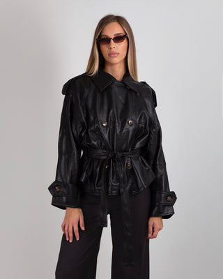 Chiodo Over Ecopelle Black