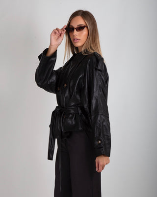 Chiodo Over Ecopelle Black