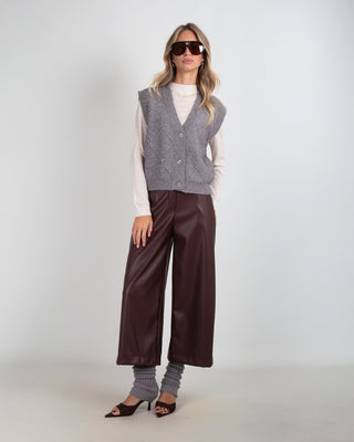 Pantalone Gaugho Ecopelle Burgundy