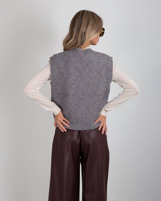 Gilet Over Strass Grey
