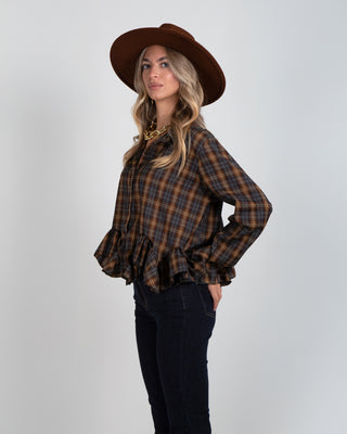 Camicia Balze Quadri Moro Azzurro