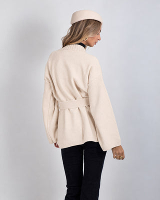 Cardigan Kimono Laccio Manica Larga Cream