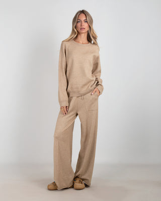 Tuta In Maglia Lurex Khaki