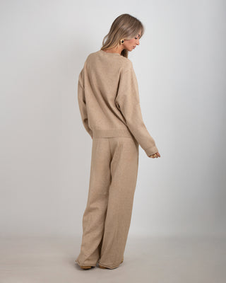 Tuta In Maglia Lurex Khaki