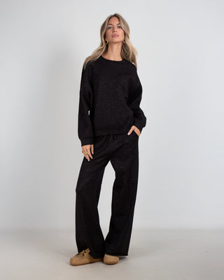 Tuta In Maglia Lurex Black