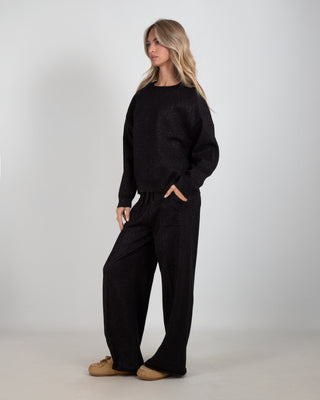 Tuta In Maglia Lurex Black