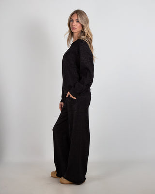 Tuta In Maglia Lurex Black
