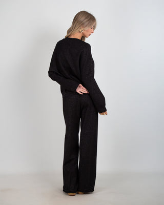 Tuta In Maglia Lurex Black