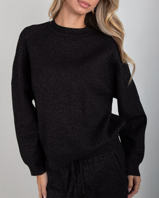 Tuta In Maglia Lurex Black
