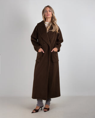 Cappotto Lungo Doppiopetto Moro