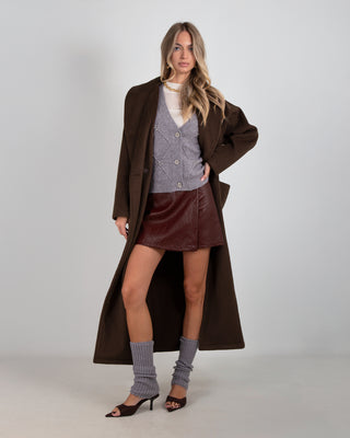 Cappotto Lungo Doppiopetto Moro